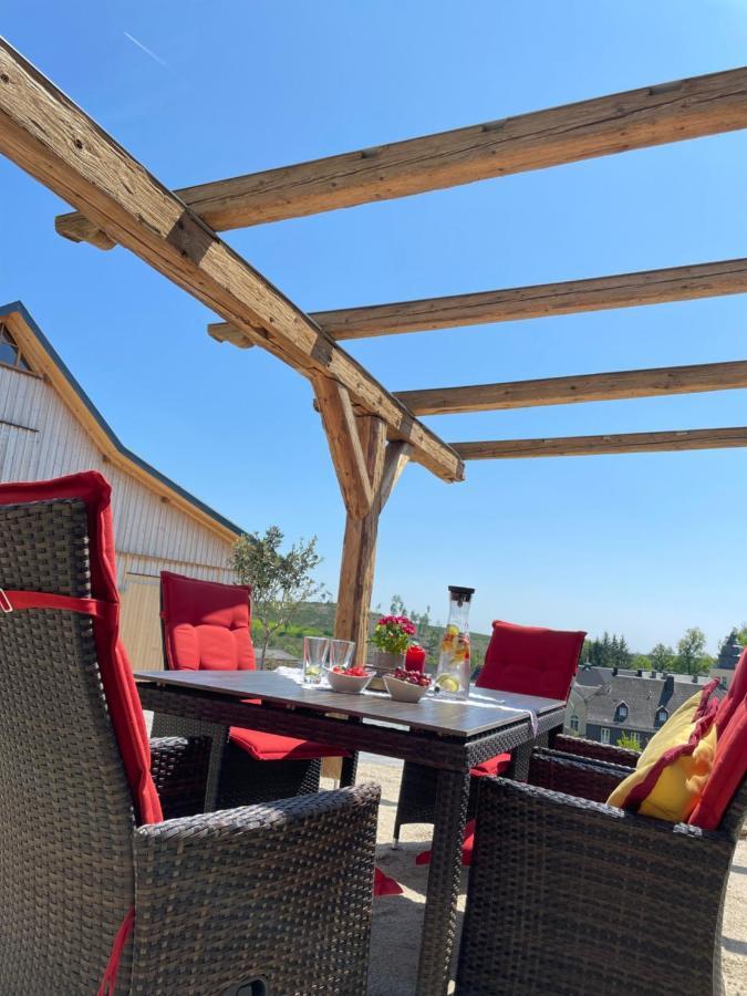 Chalet-Ferienwohnung Giebeltraum, 115 Qm, Wellness/Fitness/Sauna - Bergroedelhof Feilitzsch Zewnętrze zdjęcie